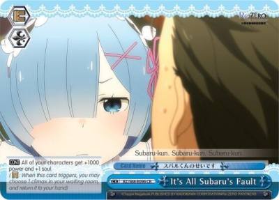 Its All Subarus Fault RZ/S68-E096 CR Re:ZERO Memory Snow Card