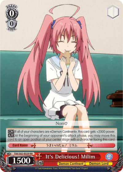 Its Delicious Milim TSK/S82-E029 RR That Time I Got Reincarnated as a Slime Vol.2 Card