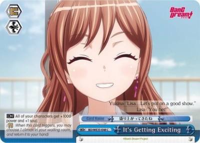 Its Getting Exciting Parallel Foil BD/WE35-E48 C Poppin’Party x Roselia Card