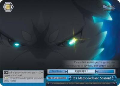 Its Magic Release Season RRR RZ/S68-E098R RRR Re:ZERO Memory Snow Card