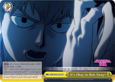 Its Okay to Run Away MOB/SX02-022 CR Mob Psycho 100 Card
