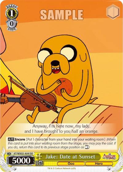 Jake Date at Sunset AT/WX02-A04 Adventure Time Card