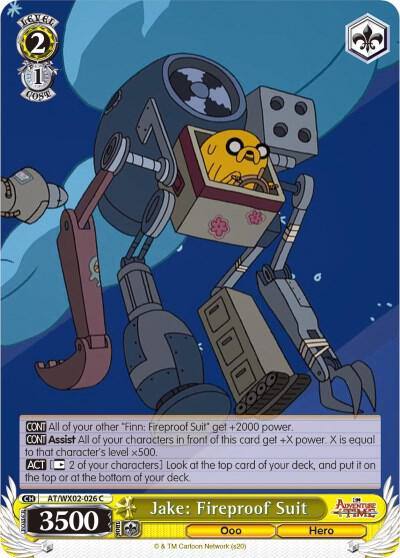 Jake Fireproof Suit AT/WX02-026 C Adventure Time Card