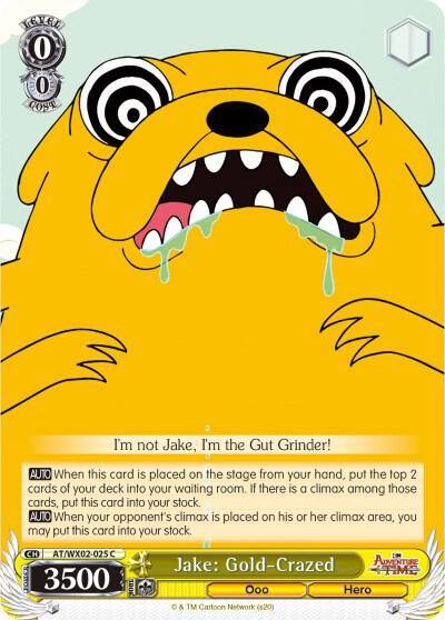 Jake Gold Crazed AT/WX02-025 C Adventure Time Card
