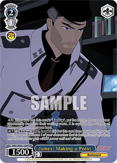 James Making a Point OFR RWBY/WXE01-52OFR OFR RWBY Premium Booster Card