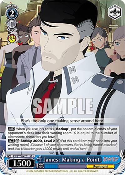 James Making a Point RWBY/WXE01-52 N RWBY Premium Booster Card