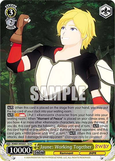 Jaune Working Together RWBY/WXE01-10 N RWBY Premium Booster Card