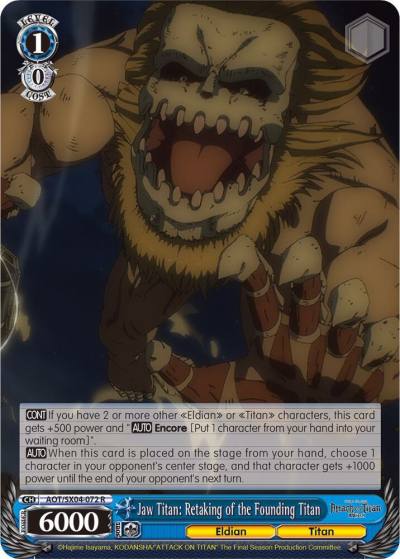 Jaw Titan Retaking of the Founding Titan AOT/SX04-072 R Attack On Titan: Final Season Card