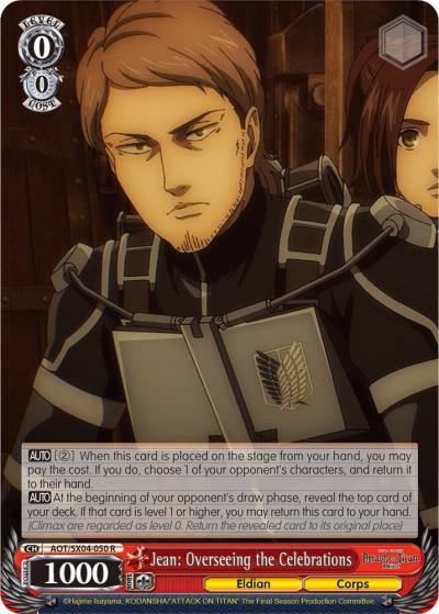Jean Overseeing the Celebrations AOT/SX04-050 R Attack On Titan: Final Season Card