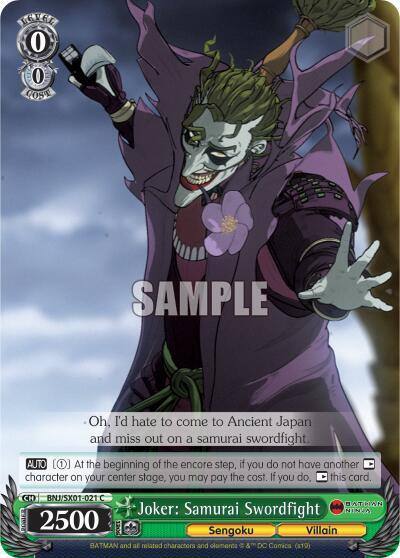 Joker Samurai Swordfight BNJ/SX01-021 C Batman Ninja Card