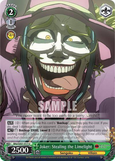 Joker Stealing the Limelight BNJ/SX01-017 U Batman Ninja Card