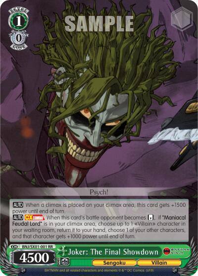 Joker The Final Showdown BNJ/SX01-001 RR Batman Ninja Card