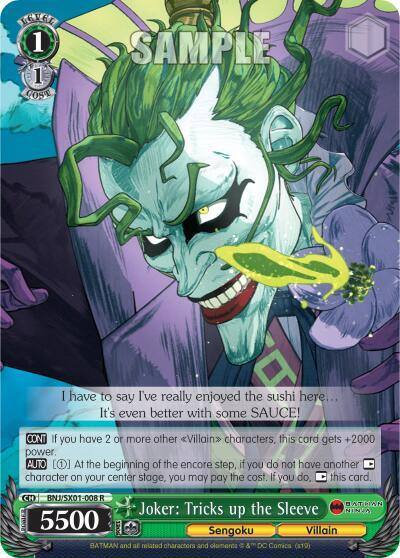 Joker Tricks up the Sleeve BNJ/SX01-008 R Batman Ninja Card
