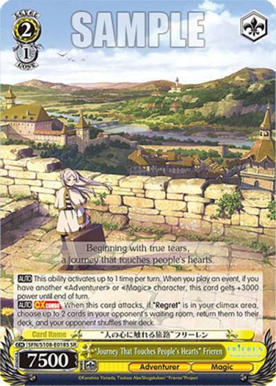 Journey That Touches Peoples Hearts Frieren SR SFN/S108-E018S SR Frieren: Beyond Journey’s End Card