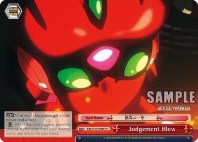 Judgment Blow AW/S18-E080 CC Accel World Card