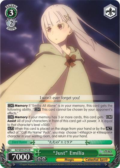 Just Emilia RZ/SE35-E14 R Re:ZERO: The Frozen Bond Card