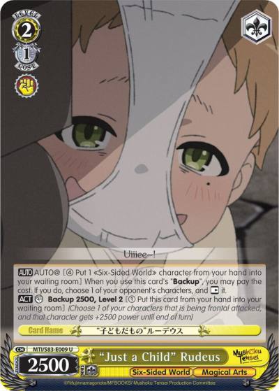 Just a Child Rudeus MTI/S83-E009 U Mushoku Tensei: Jobless Reincarnation Card