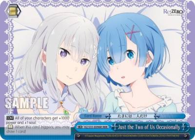 Just the Two of Us Occasionally RRR RZ/S55-E096R RRR Re:ZERO Vol.2 Card