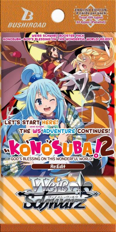 KONOSUBA Gods blessing on this wonderful world ReEdit Booster Pack  KONOSUBA -God’s blessing on this wonderful world! Re:Edit Card
