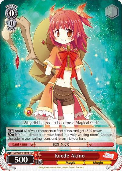 Kaede Akino MR/W59-TE01 TD Magia Record: Puella Magi Madoka Magica [Side Story] (Mobile) Card