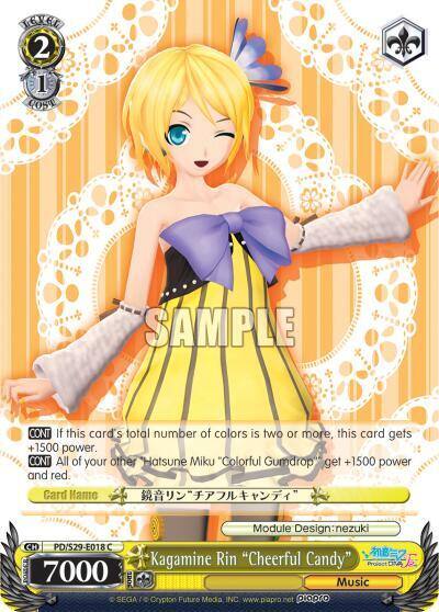 Kagamine Rin Cheerful Candy PD/S29-E018 C Hatsune Miku: Project DIVA F 2nd Card