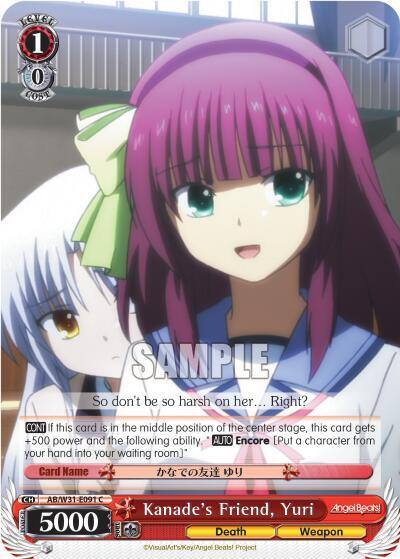 Kanades Friend Yuri AB/W31-E091 C Angel Beats! Re:Edit Card