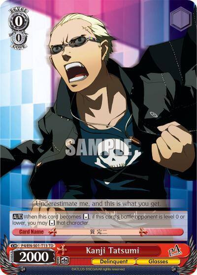 Kanji Tatsumi P4/EN-S01-T13 TD Persona 4 ver.E Card