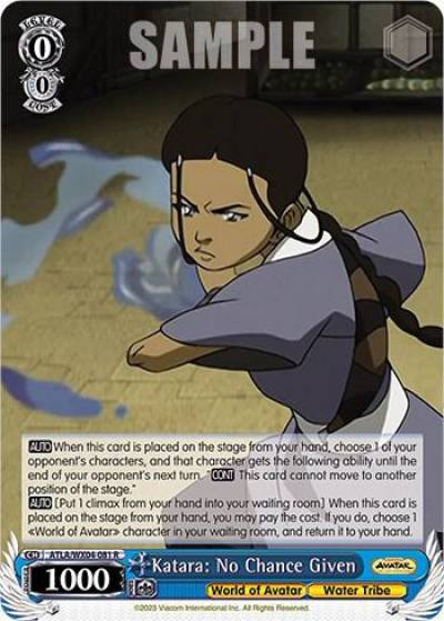 Katara No Chance Given ATLA/WX04-081 R Avatar: The Last Airbender Card