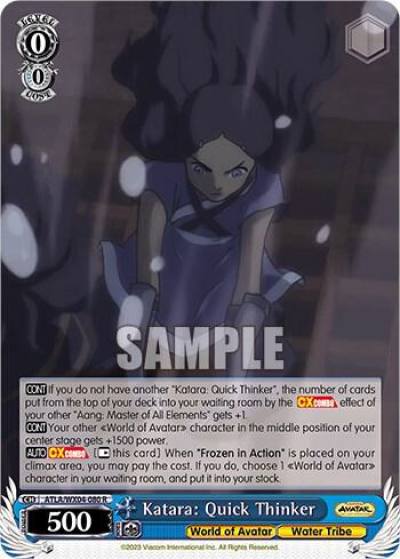 Katara Quick Thinker ATLA/WX04-080 R Avatar: The Last Airbender Card