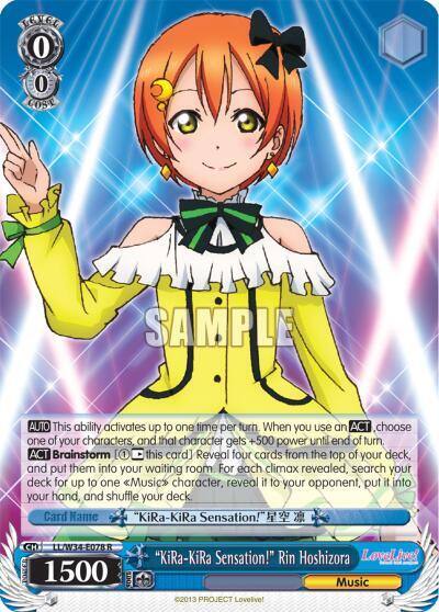 KiRa KiRa Sensation Rin Hoshizora LL/W34-E078 R Love Live! Vol. 2 Card