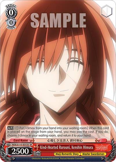 Kind Hearted Rurouni Kenshin Himura SR RKN/S115-E053S SR Rurouni Kenshin Card