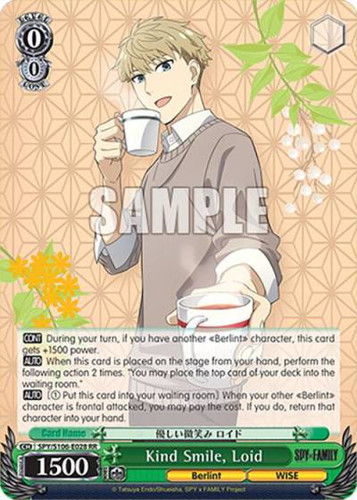 Kind Smile Loid SPY/S106-E028 RR SPY x FAMILY Card