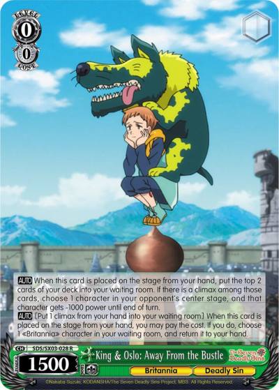 King and Oslo Away From the Bustle SDS/SX03-028 R The Seven Deadly Sins Card