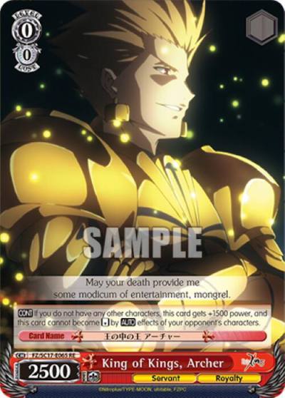 King of Kings Archer FZ/SC17-E065 RE Fate/Zero Chronicle Set Card