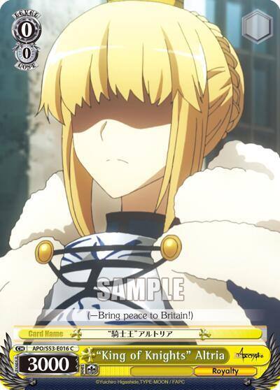 King of Knights Altria APO/S53-E016 C Fate/Apocrypha Card