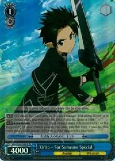 Kirito For Someone Special SR SAO/S20-E080S SR Sword Art Online Card