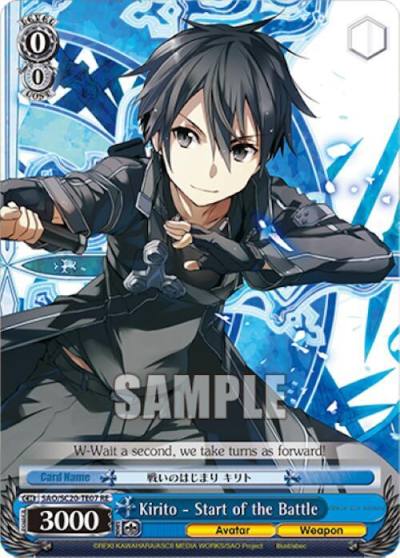 Kirito Start of the Battle TD SAO/SC20-TE07 RE Sword Art Online Chronicle Set Card