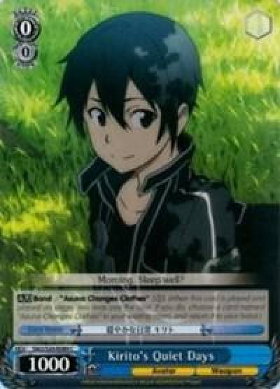 Kiritos Quiet Days SAO/S20-E089 C Sword Art Online Card