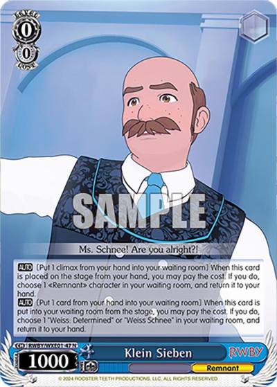Klein Sieben RWBY/WXE01-47 N RWBY Premium Booster Card