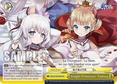 Knight Princesses Fantasy AZL/S102-E034 CC Azur Lane Card