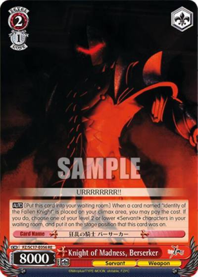 Knight of Madness Berserker FZ/SC17-E056 RE Fate/Zero Chronicle Set Card