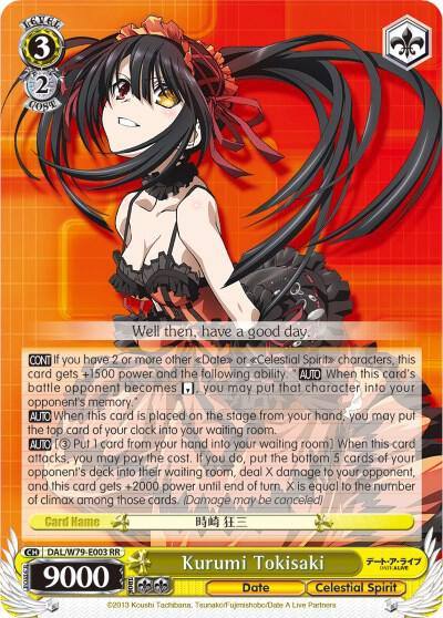 Kurumi Tokisaki DAL/W79-E003 RR Date A Live Card