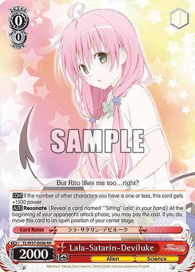 Lala Satarin Deviluke TL/W37-E056 RR To Loveru Darkness 2nd Card