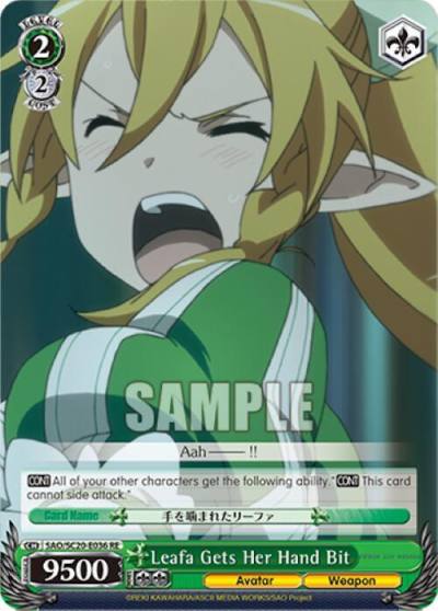 Leafa Gets Her Hand Bit SAO/S20-E036 RE Sword Art Online Chronicle Set Card