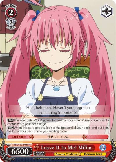 Leave It to Me Milim TSK/S82-E039 R That Time I Got Reincarnated as a Slime Vol.2 Card