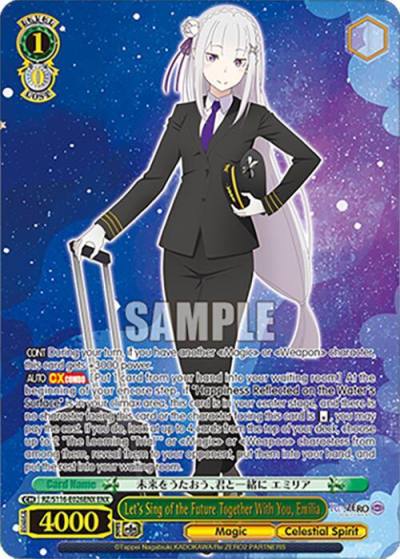 Let s Sing of the Future Together With You Emilia ENX RZ/S116-E026ENX Re:ZERO -Starting Life in Another World- Vol.3 Card