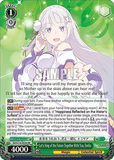 Let s Sing of the Future Together With You Emilia RZ/S116-E026 Re:ZERO -Starting Life in Another World- Vol.3 Card