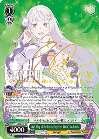 Let s Sing of the Future Together With You Emilia SP RZ/S116-E026SP Re:ZERO -Starting Life in Another World- Vol.3 Card