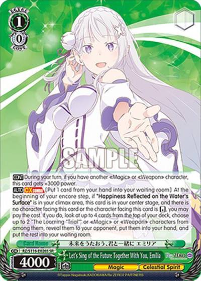 Let s Sing of the Future Together With You Emilia SR RZ/S116-E026S Re:ZERO -Starting Life in Another World- Vol.3 Card