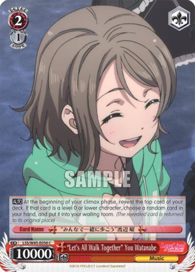 Lets All Walk Together You Watanabe LSS/W45-E058 C Love Live! Sunshine!! Card